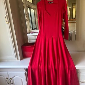 Betsy Johnson Full Length Red Dress
